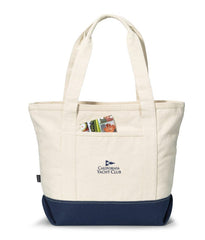 Threadfellows Bags One Size / Navy Blue Newport Cotton Zippered Tote