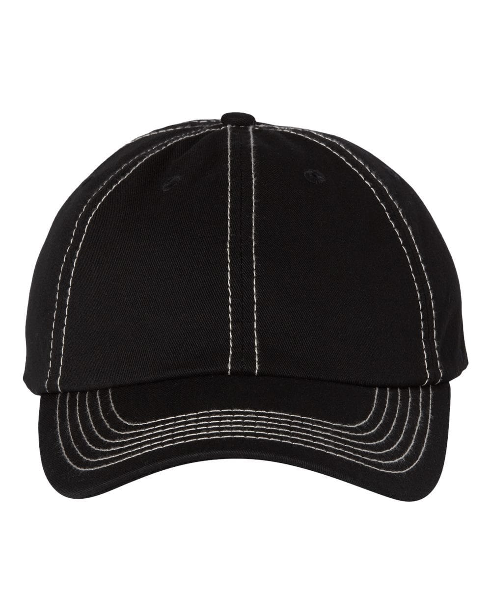 Black Baseball Cap w/ White Stitching — Stories