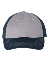 Threadfellows Headwear Adjustable / Grey/Navy Bio-Washed Classic Dad's Cap