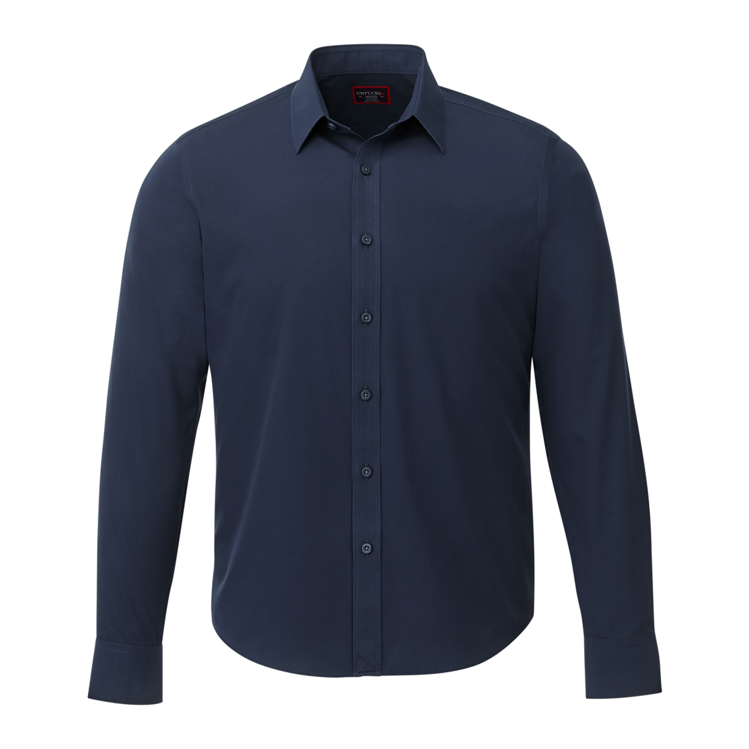 UNTUCKit Woven Shirts S / Navy UNTUCKit - Men's Castello Wrinkle-Free Long Sleeve Slim-Fit Shirt
