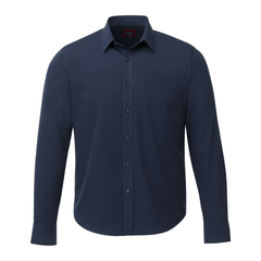 UNTUCKit Woven Shirts S / Navy UNTUCKit - Men's Castello Wrinkle-Free Long Sleeve Slim-Fit Shirt