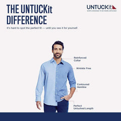 UNTUCKit Woven Shirts UNTUCKit - Men's Black Stone Wrinkle-Free Long Sleeve Shirt