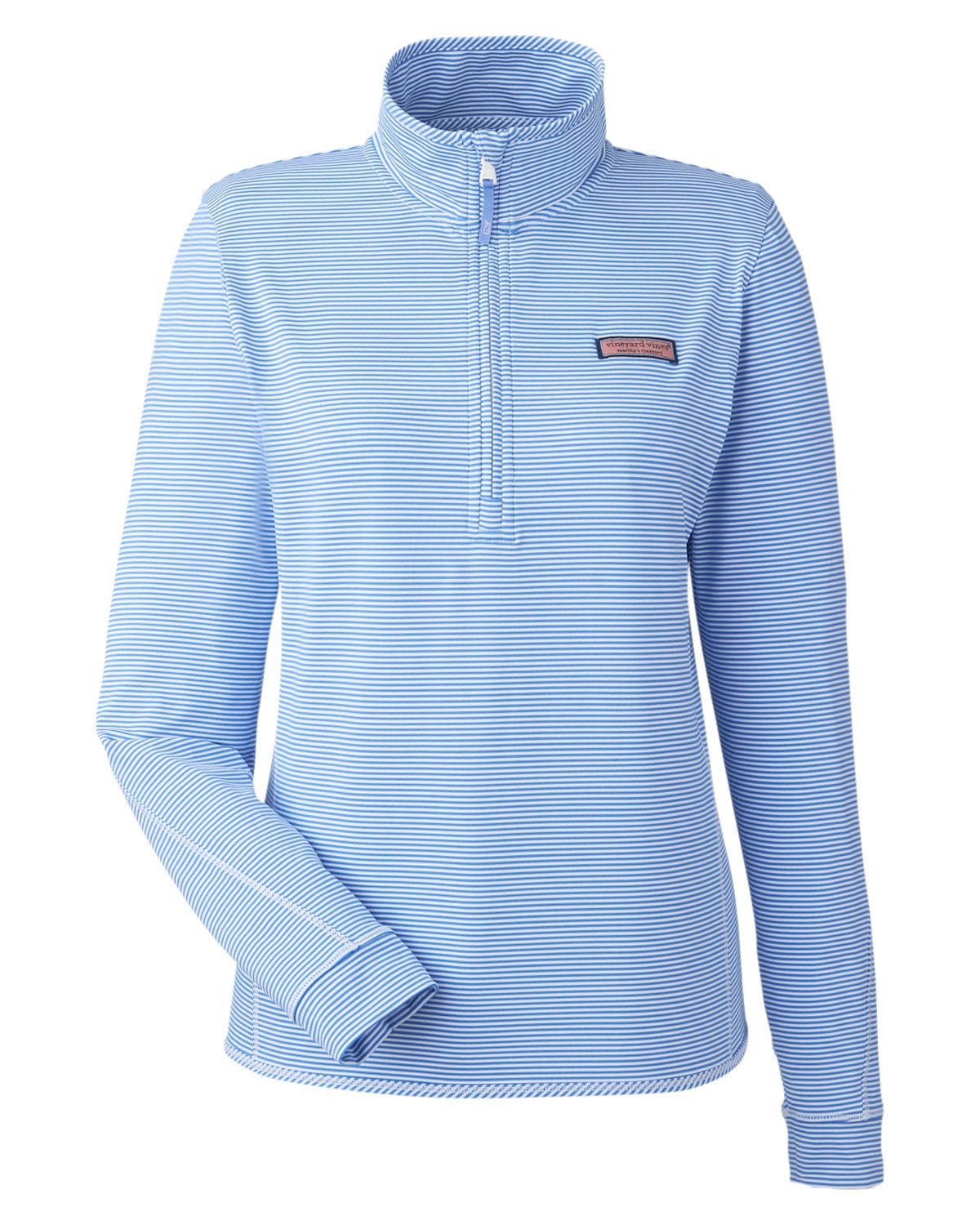 Vineyard Vines Layering XS / Breaker Blue Vineyard Vines - Women's Microstripe Sankaty Half-Zip Pullover