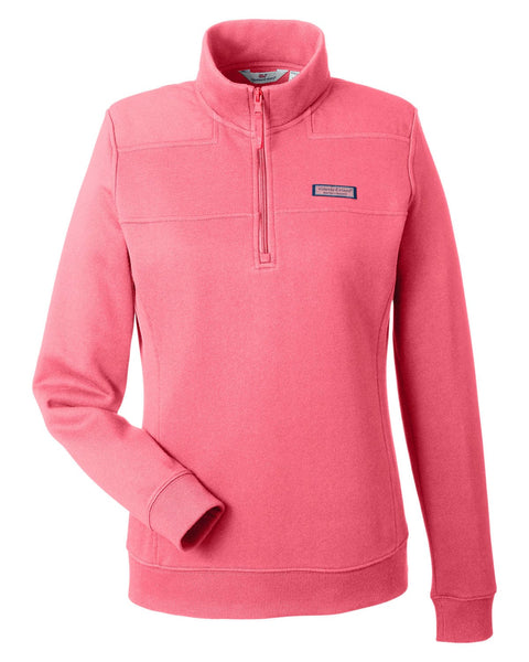 Vineyard Vines Sweatshirts XS / Jetty Red Vineyard Vines - Women's Collegiate Quarter-Zip Pullover Shep Shirt