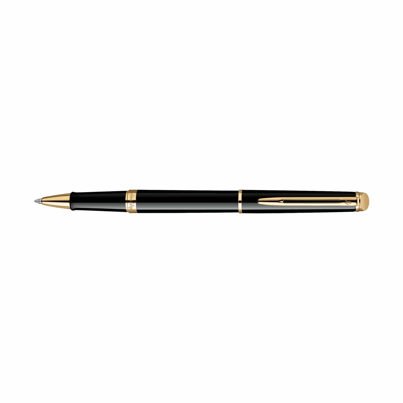 Waterman Accessories One Size / Black/Gold Trim Waterman - Hemisphere Rollerball Pen (Black Ink)