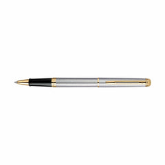 Waterman Accessories One Size / Stainless Steel/Gold Trim Waterman - Hemisphere Rollerball Pen (Black Ink)