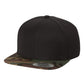 Yupoong Headwear Adjustable / Black/Camo Yupoong - Wool Blend Snapback