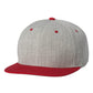 Yupoong Headwear Adjustable / Heather Grey/Red Yupoong - Wool Blend Snapback