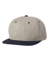Yupoong Headwear One size / Heather Grey / Navy Yupoong - Wool Blend Snapback