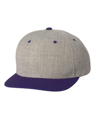 Yupoong Headwear One size / Heather Grey / purple Yupoong - Wool Blend Snapback