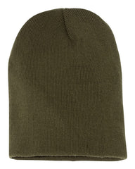Yupoong Headwear One Size / Olive Yupoong - Short Beanie