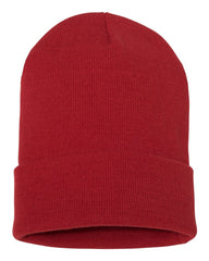 Yupoong Headwear One Size / Red Yupoong - Cuffed Beanie