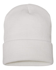 Yupoong Headwear One Size / White Yupoong - Cuffed Beanie